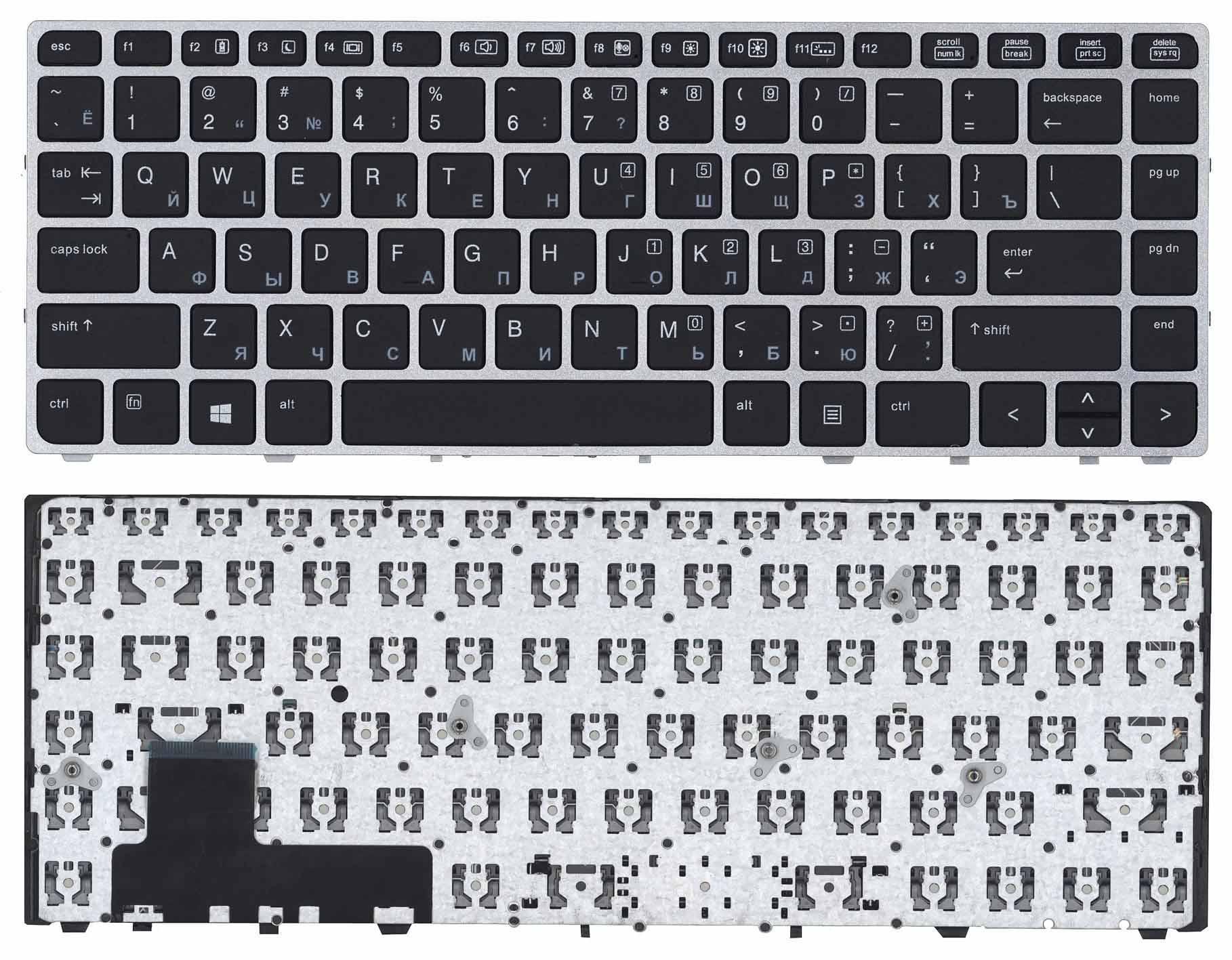 Клавіатура для ноутбука HP EliteBook Folio 9470M Point Stick Silver Frame Black Клавіатура для ноутбука HP EliteBook Folio 9470M Point Stick Silver Frame Black