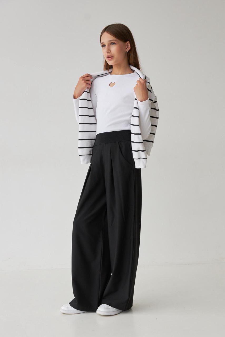 Брюки школьные для девочки Valza 3410 116 см Черный - фото 2