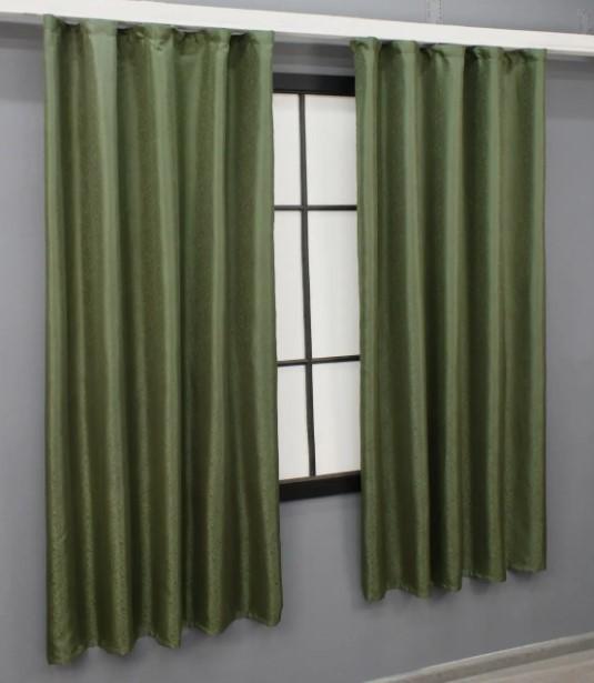 Шторы жаккард 1,3х1,7 м 2 шт. Оливковый (1437ш) - фото 3