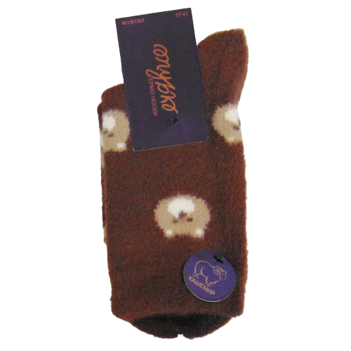 Носки кашемировые с медведями Mybko 1302 р. 37-41 Коричневый (1959802752)