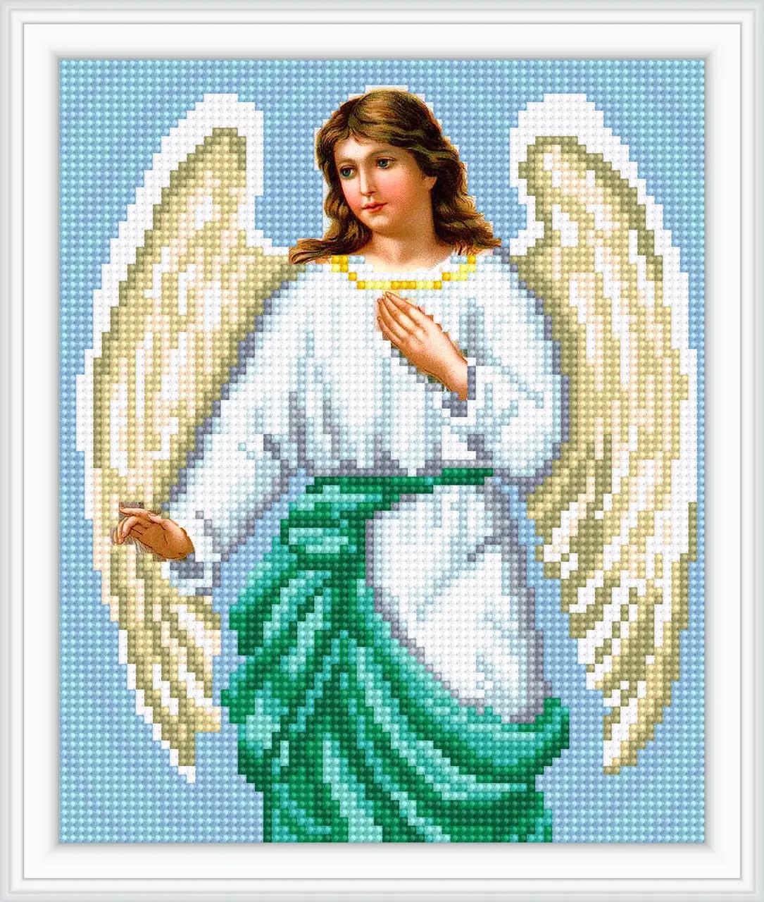 Алмазна вишивка Ікона Ангел-хранитель повна викладка 5D 23x30 см (1840021866)