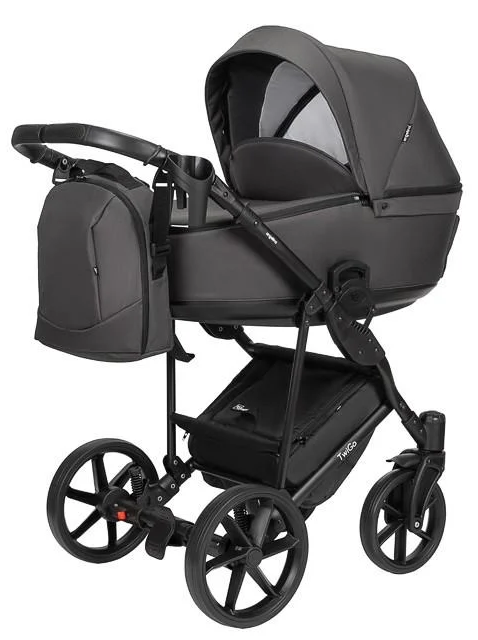 Коляска детская функциональная Angelina Twigo 2в1 Темно-серый