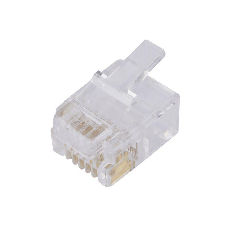 Штекер телефонный RJ-12 6P6C (A672003) Штекер телефонный RJ-12 6P6C (A672003)