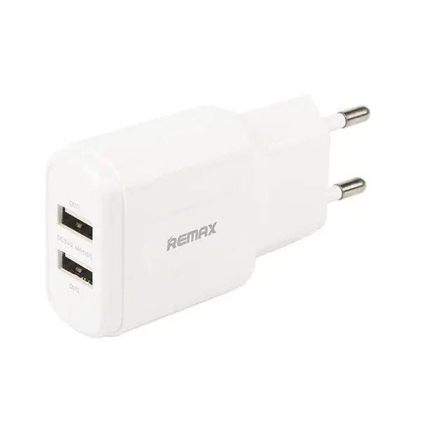 Зарядное устройство для Remax RP-U22m 2,4 A 2 USB кабель microUSB 220 V EU Белый (6954851298281) - фото 2