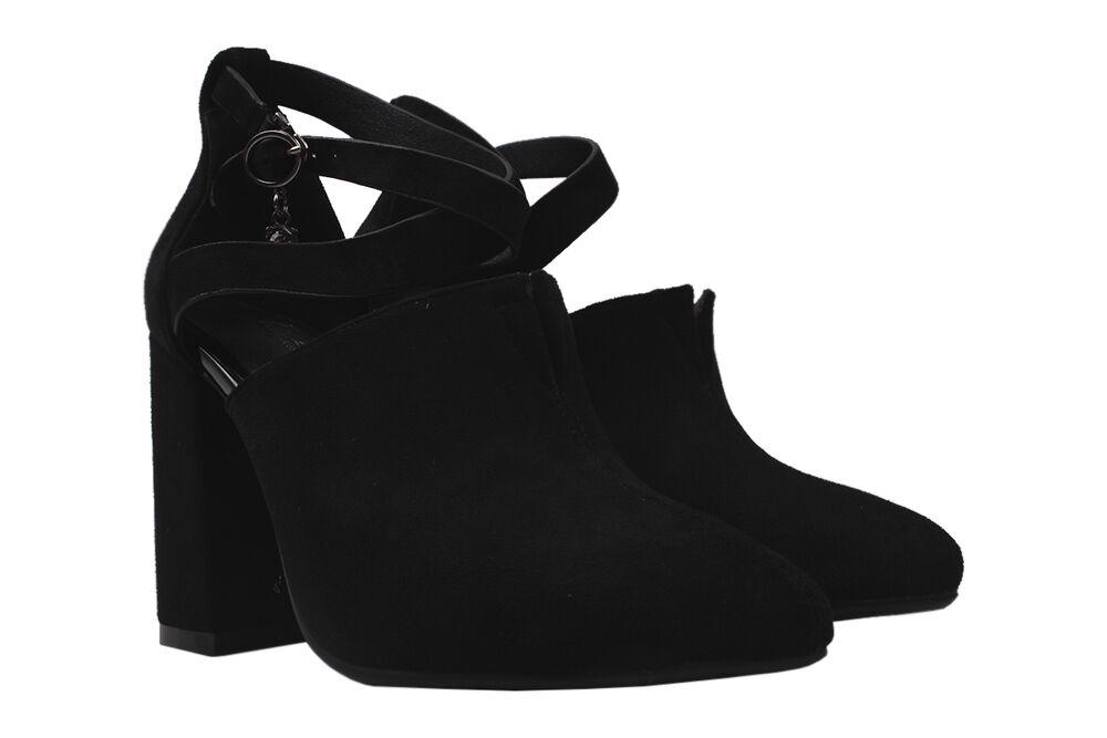 Туфли Liici на каблуке женские из эко-замша р. 38 Черный (110-20DT)