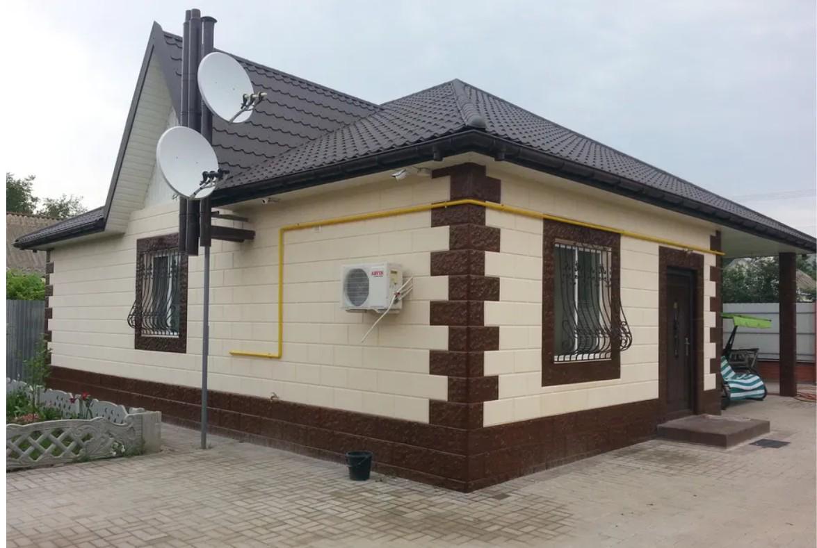 Термопанель фасадная Бутовый камень на минераловатном утеплителе 500x500x50 мм (9822203) - фото 5