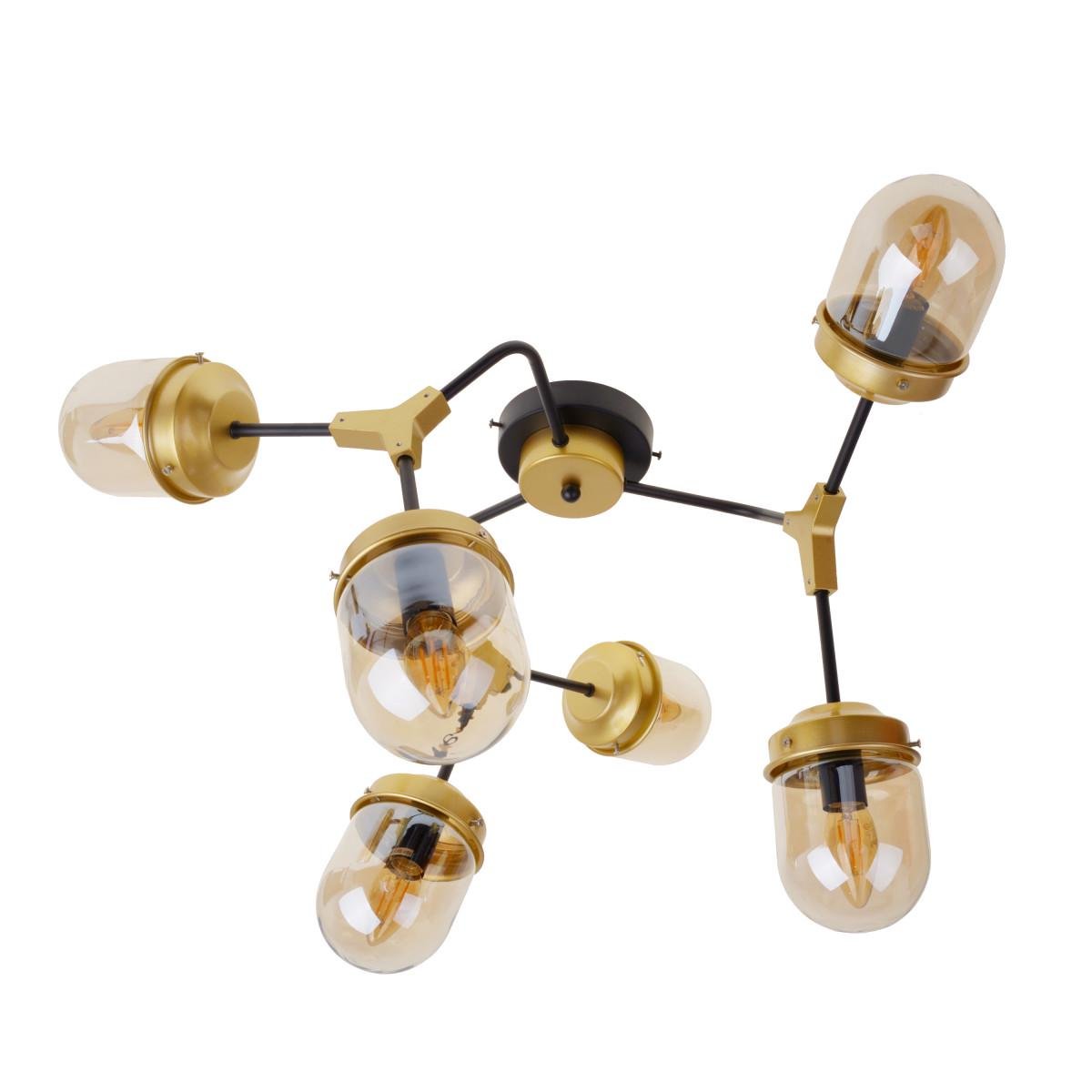 Люстра лофт Brille BL-804S/6 E14 SJ+BK Черный/Золотой