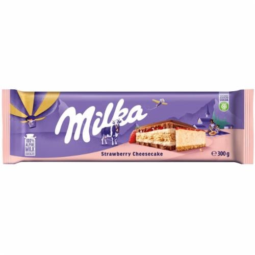 Шоколад молочный Milka Strawberry Cheesecake 300 г (37919475)