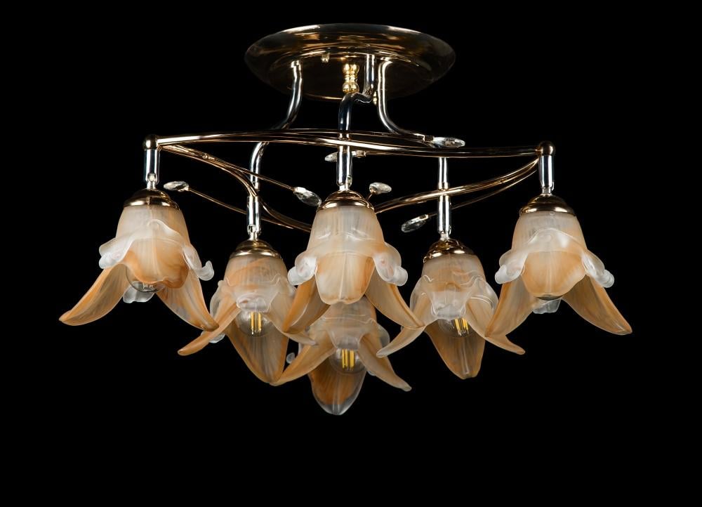 Люстра с плафонами Ray L8910/6 MIX BR/GR (IR005939)