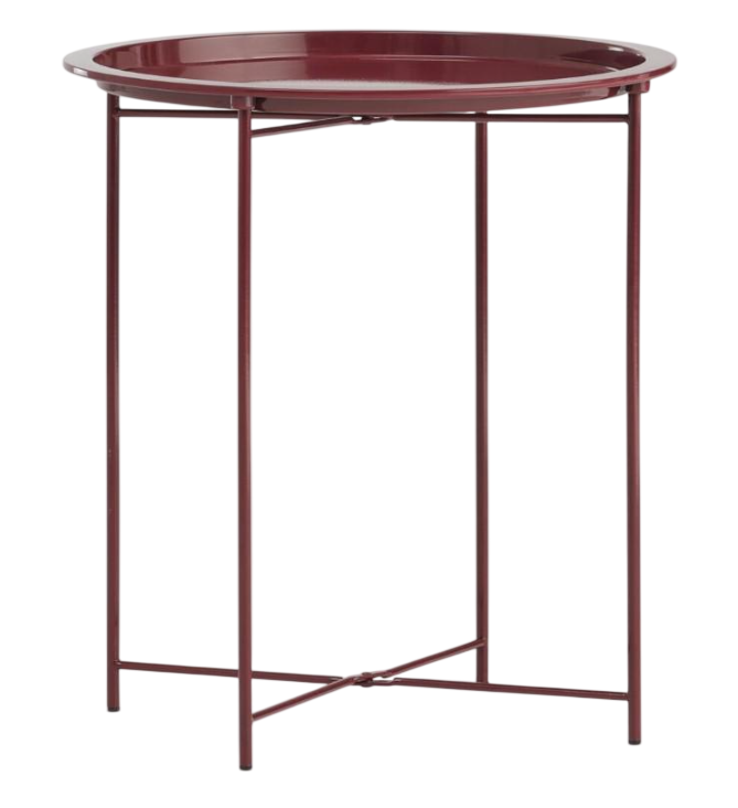 Журнальний столик d 47 см Бордовий (74a6e561)