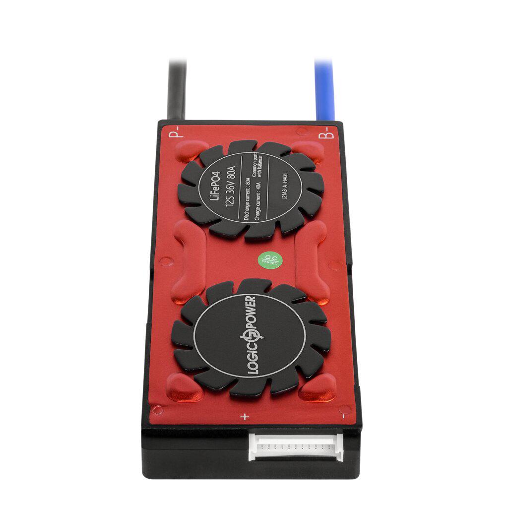 Контроллер заряда BMS LogicPower LiFePO4 36V 12S с балансиром заряд-разряд 40/80 A (616872) - фото 3