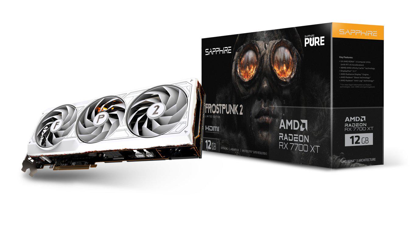 Відеокарта Sapphire Radeon RX 7700 XT 12GB PURE Frostpunk 2 Edition (11335-08-50G) - фото 9 Відеокарта Sapphire Radeon RX 7700 XT 12GB PURE Frostpunk 2 Edition (11335-08-50G) - фото 9