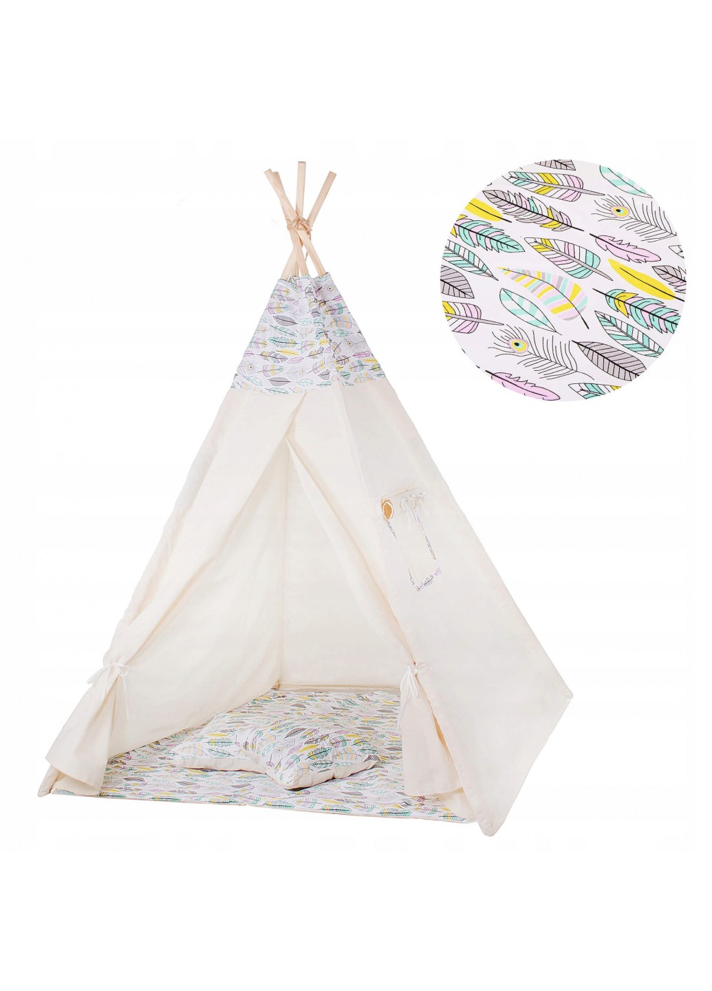Дитяча палатка (вігвам) Springos Tipi XXL TIP14 Білий (TIP14)