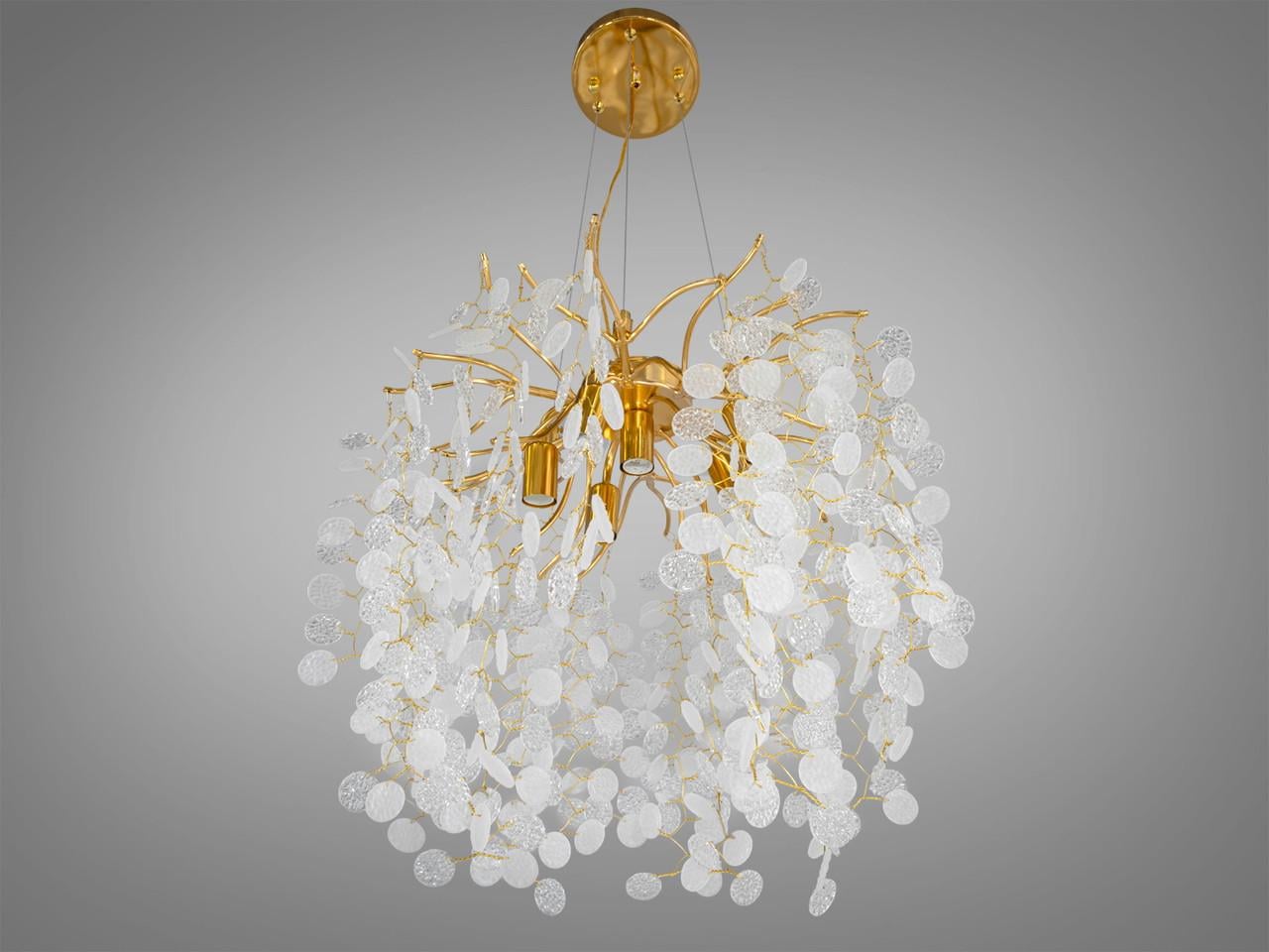 Люстра в спальню хрустальная 602-450GD-LS Глициния Золотой (2118576724)