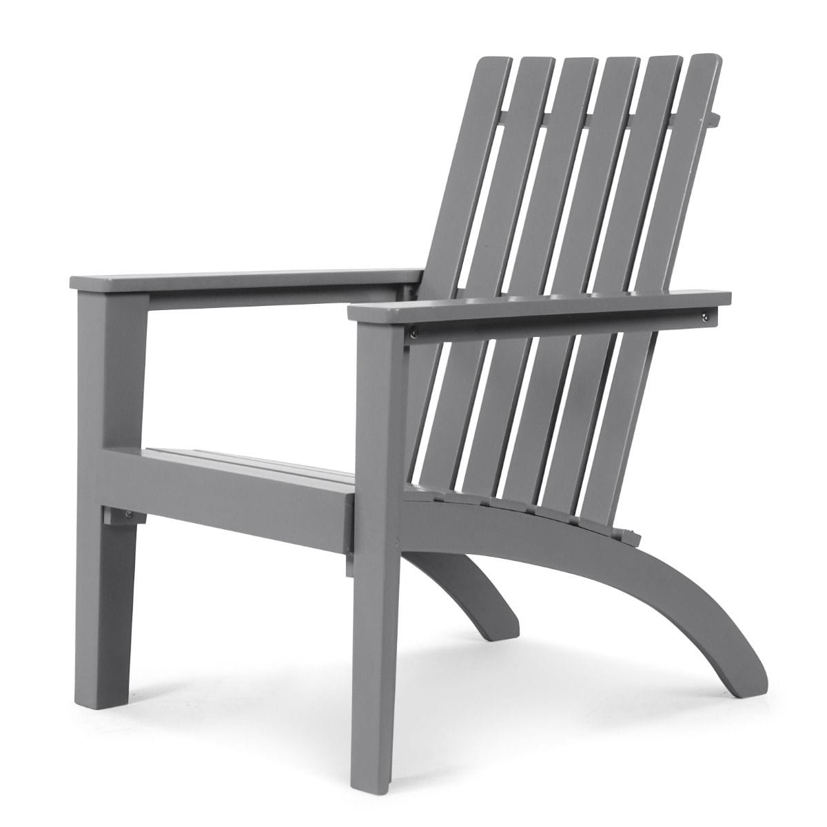 Стул садовый деревянный 67,5x73x86 см Серый (COSTWAY-01061)