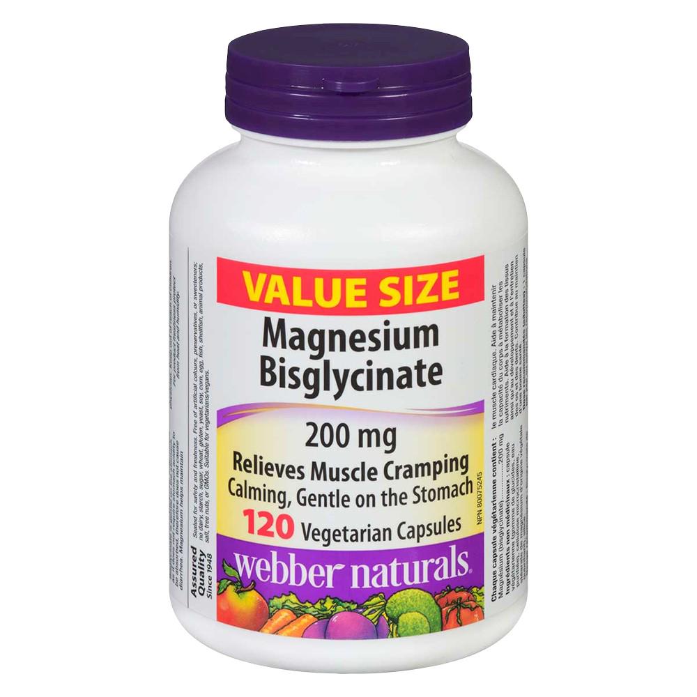 Бисглицинат магния Webber Naturals Magnesium Bisglycinate 200 mg 120 caps
