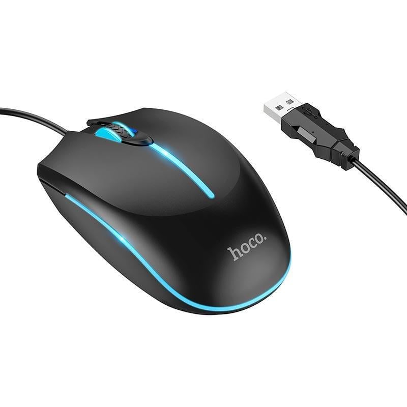 Компьютерная мышка Hoco Wonderful gaming luminous wired mouse GM37 800-1200-1600-2400 dpi (2827087327)