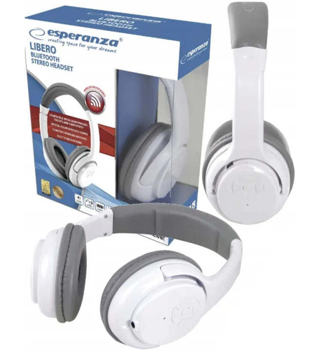 Наушники беспроводные Esperanza Libero EH163W White - фото 4