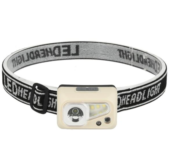 Фонарь налобный аккумуляторный Motion Sensor SH-S4-XPE+3SMD (585098)