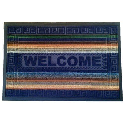 Коврик для входной зоны Welcome на резиновой основе нескользящий 80х120 см Синий (147-46-к0064)