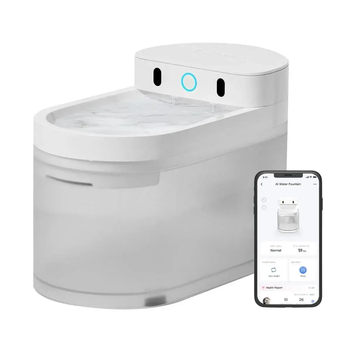 Поїлка CATLINK AI Water Fountain-Wireless White - фото 2