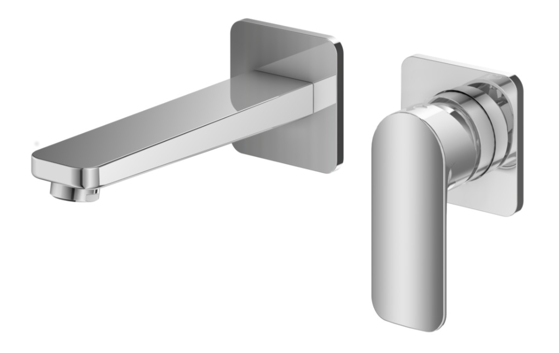 Смеситель для раковины Kohlman Texen с боксом скрытого монтажа Chrome (2808405837)