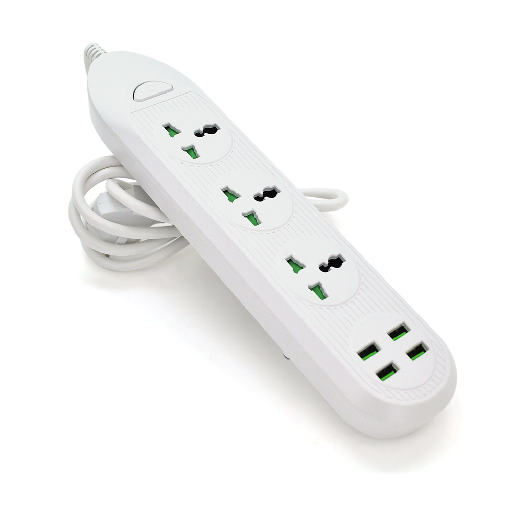 Удлинитель VOLTRONIC USB 3 розетки/4 USB 2 м 3000W (YUT_V2178)