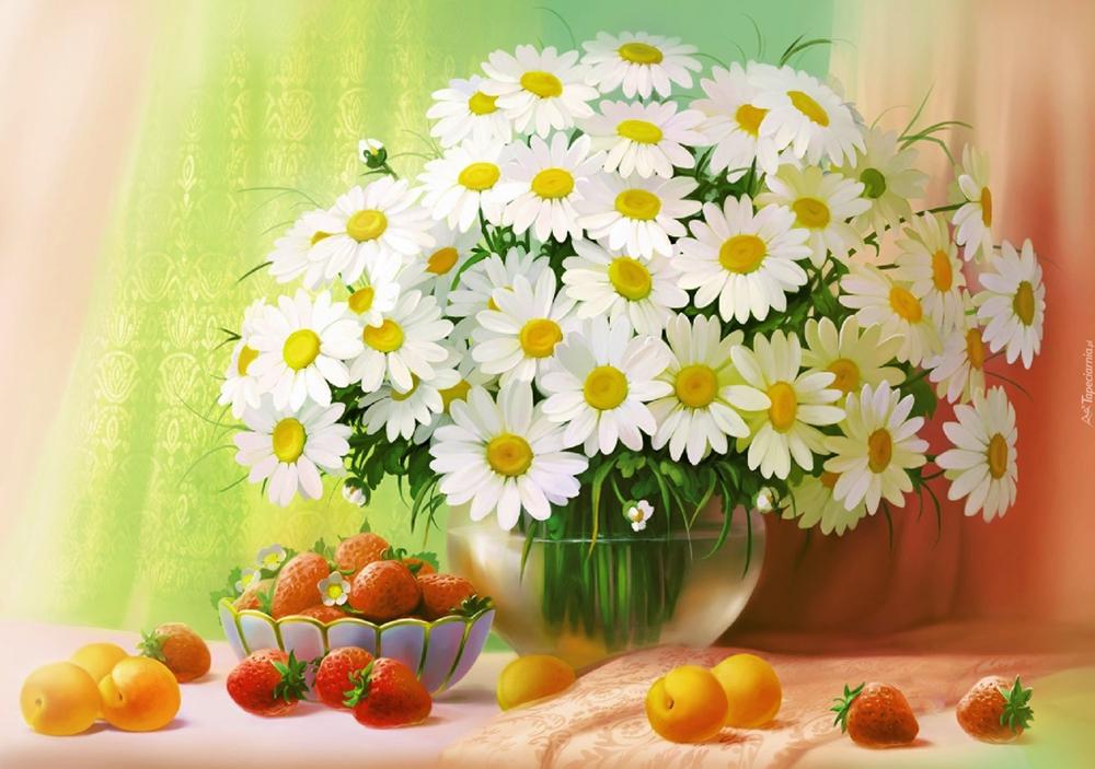 Алмазная мозаика Emerald Craft Ромашки и клубника 30x20 см (25413)