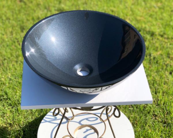 Умивальник Snail Камелія 425х425 мм Меланітовий (147Н100) - фото 3