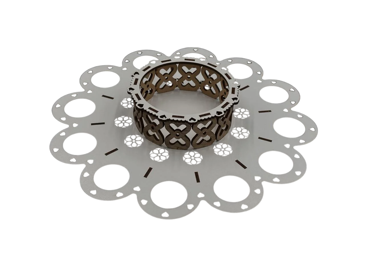 Заготівка для рукоділля дерев'яна підставка під пасхальні яйця під декупаж і розпис 12 шт. Білий (X-500)