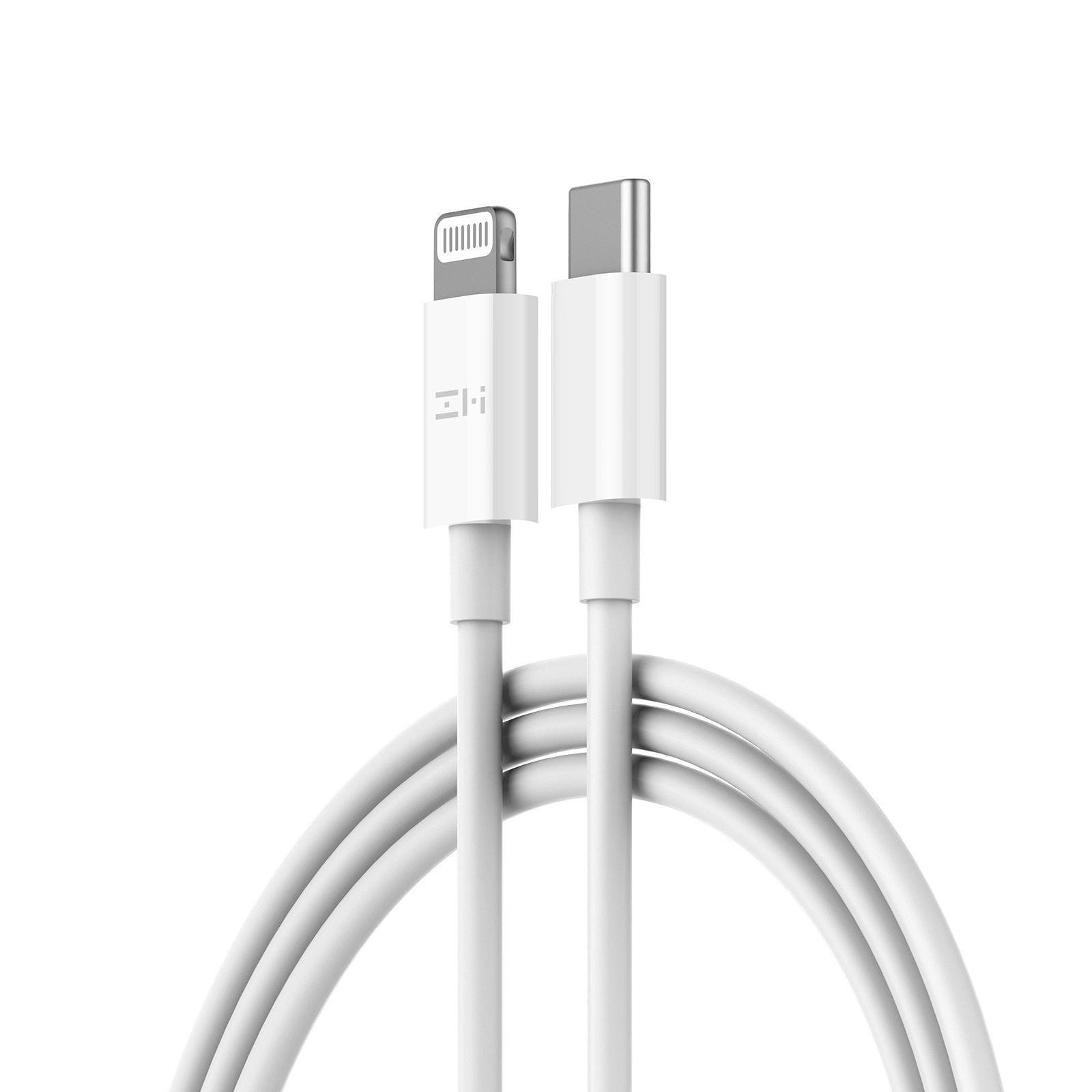 Кабель ZMI Type-C-Lightning/PD 18W/Fast Charging/Mfi 1 м Білий (AL870)