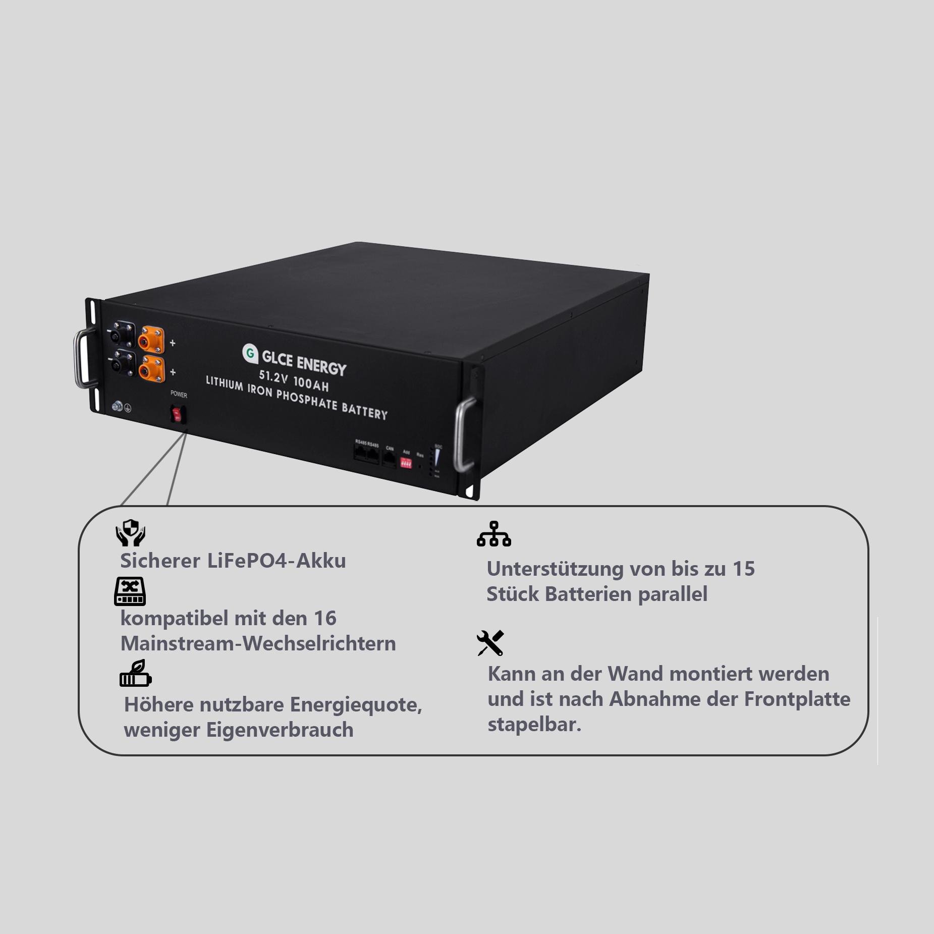 Акумулятор ENERSUN Glce Energy 48-100 з BMS LiFePO4 48/51,2 V 100 Ah (1309) - фото 8 Акумулятор ENERSUN Glce Energy 48-100 з BMS LiFePO4 48/51,2 V 100 Ah (1309) - фото 8