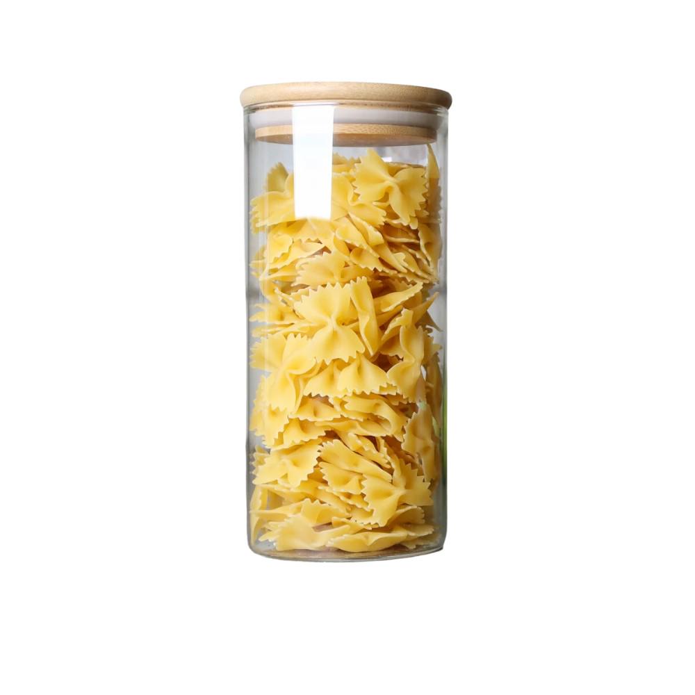 Емкость для хранения сыпучих продуктов стеклянная с бамбуковой крышкой 700 мл (sku1950) Емкость для хранения сыпучих продуктов стеклянная с бамбуковой крышкой 700 мл (sku1950)