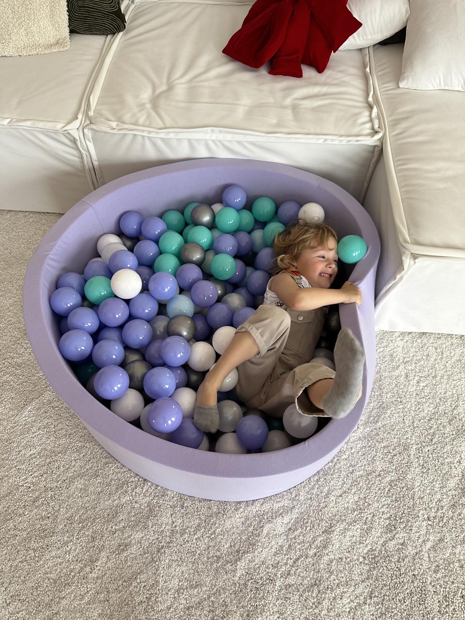 Бассейн сухой фиолетовый с шариками 200 шт. 100х40 см - фото 2 Бассейн сухой фиолетовый с шариками 200 шт. 100х40 см - фото 2
