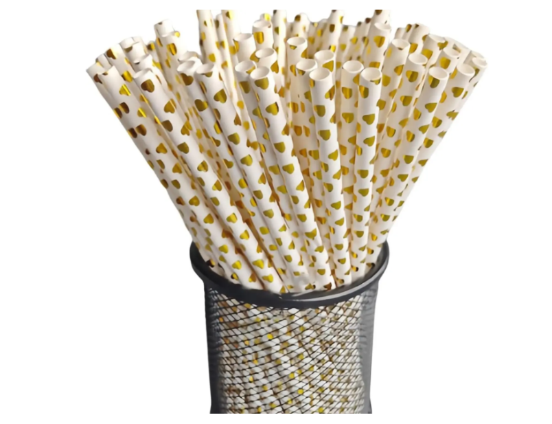 Трубочки коктейльные с принтом сердечек 25 шт. 20 см Золотисто-белый (2108/13) - фото 2 Трубочки коктейльные с принтом сердечек 25 шт. 20 см Золотисто-белый (2108/13) - фото 2