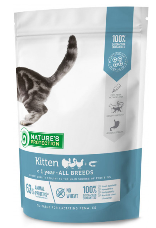 Корм сухий Nature's Protection Kitten All breeds 0,4 кг - фото 1 Корм сухий Nature's Protection Kitten All breeds 0,4 кг - фото 1