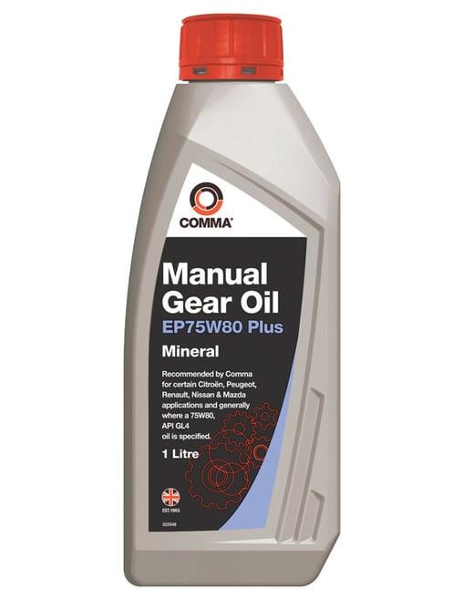 Трансмісійне мастило COMMA Gear Oil 75W80 для автомобілів Citroen Peugeot/Renault/Nissan/Mazda (EP75W80P1L)