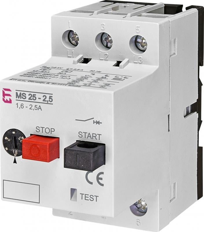 Автомат защиты двигателя ETI MS25-2,5 1,6-2,5 A (4600070)