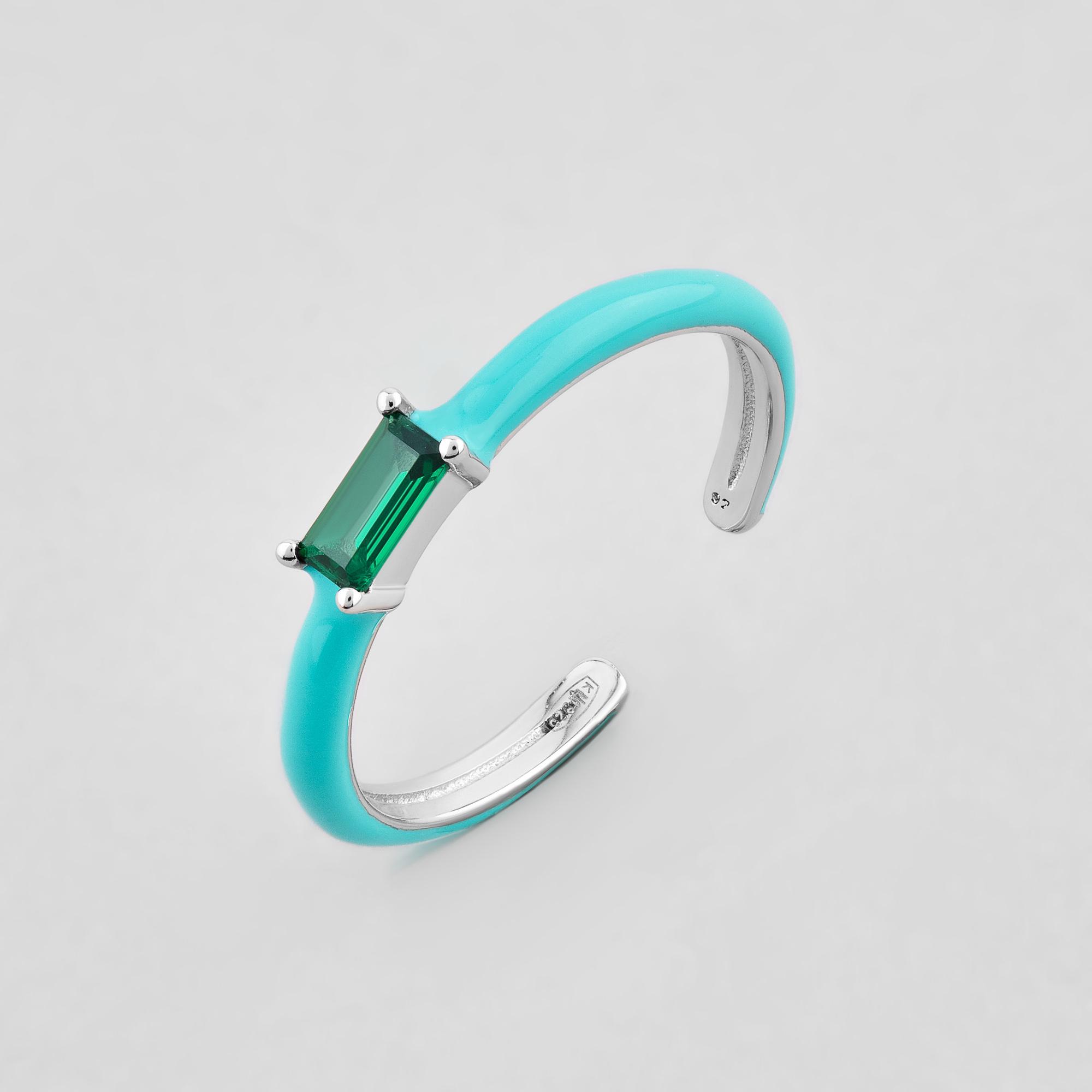 Серебряное кольцо Minimal Изумруд (510468з)