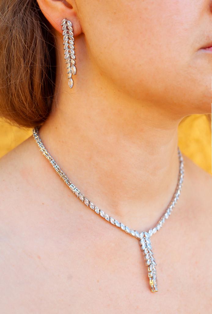 Комплект колье и серьги Xuping Jewelry Дебора Серебристый (1461121894)
