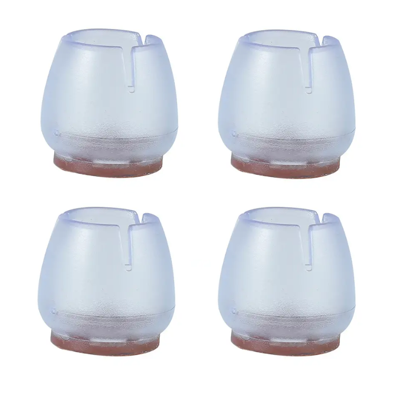 Чохли накладки на ніжки стільця з фетром 17-23 мм 4 шт. Прозорий (31261611) Чохли накладки на ніжки стільця з фетром 17-23 мм 4 шт. Прозорий (31261611)