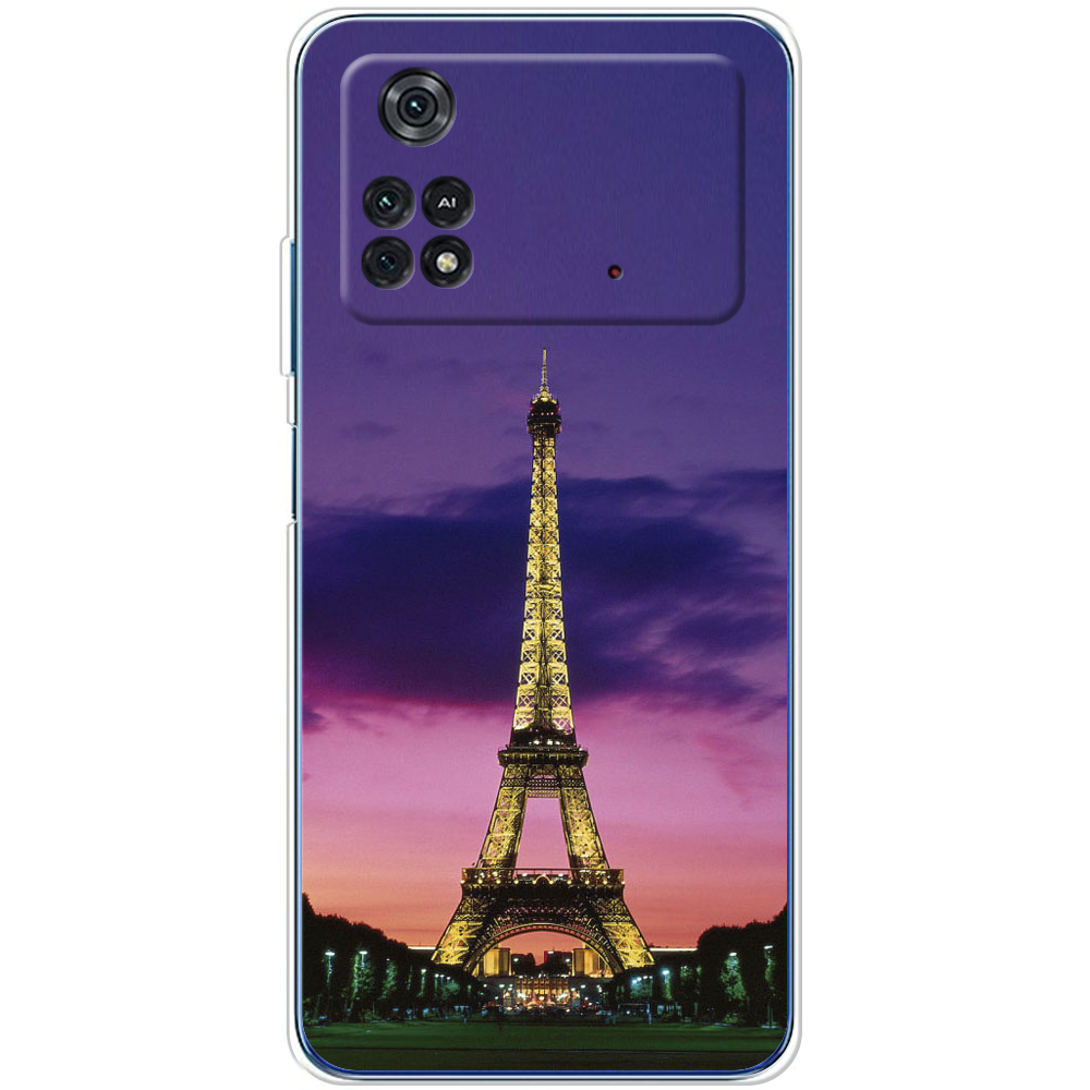 Чехол BoxFace Poco M4 Pro 4G Полночь в Париже Прозрачный силикон (44475-up964-44475)