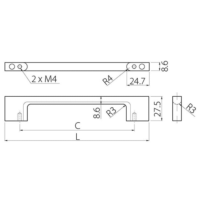 Ручка мебельная GTV UZ-819 192 мм Белый - фото 2