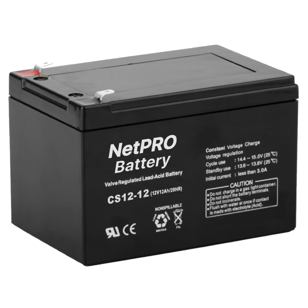 Акумулятор герметичний NetPRO CS12-12 AGM для систем резервного живлення 12V 12 Ah (25937882)