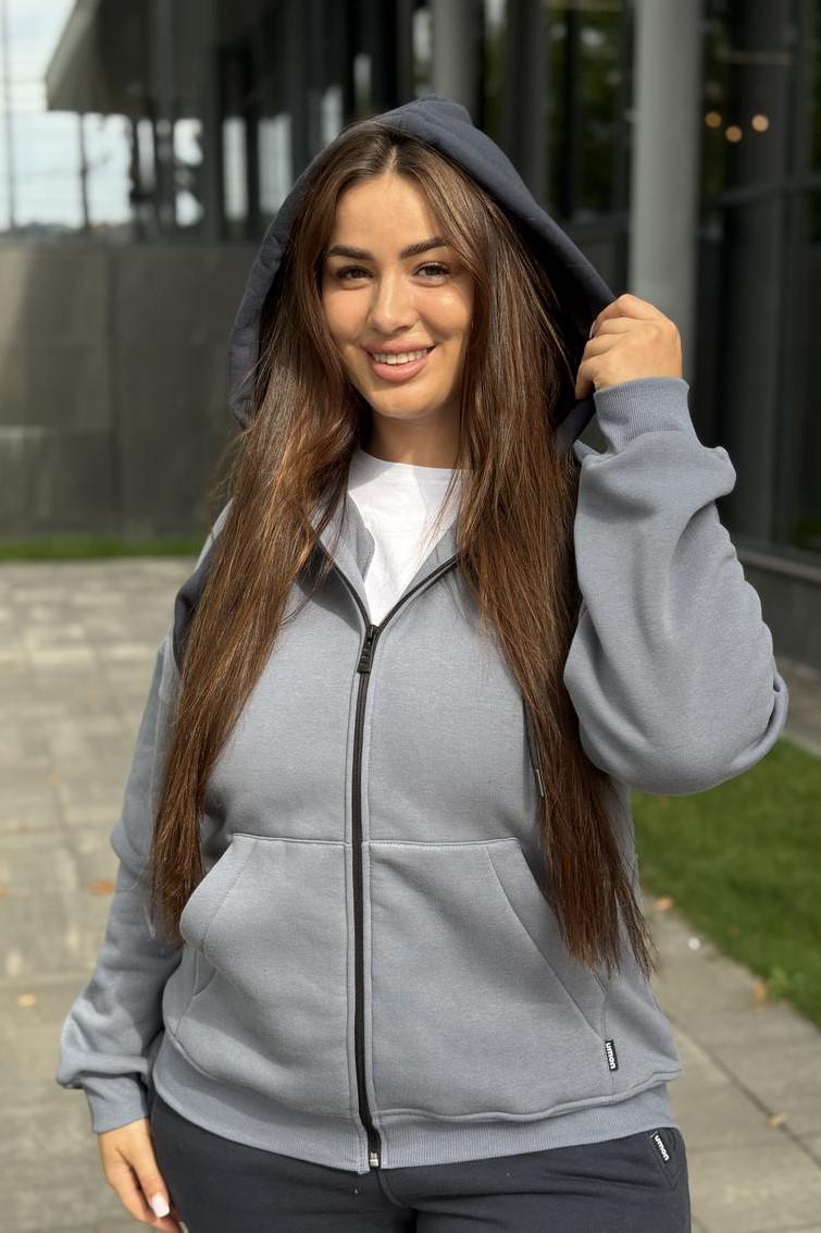 Костюм женский М205.4 на флисе L Синий/Серый (1011-1-62) - фото 3 Костюм женский М205.4 на флисе L Синий/Серый (1011-1-62) - фото 3