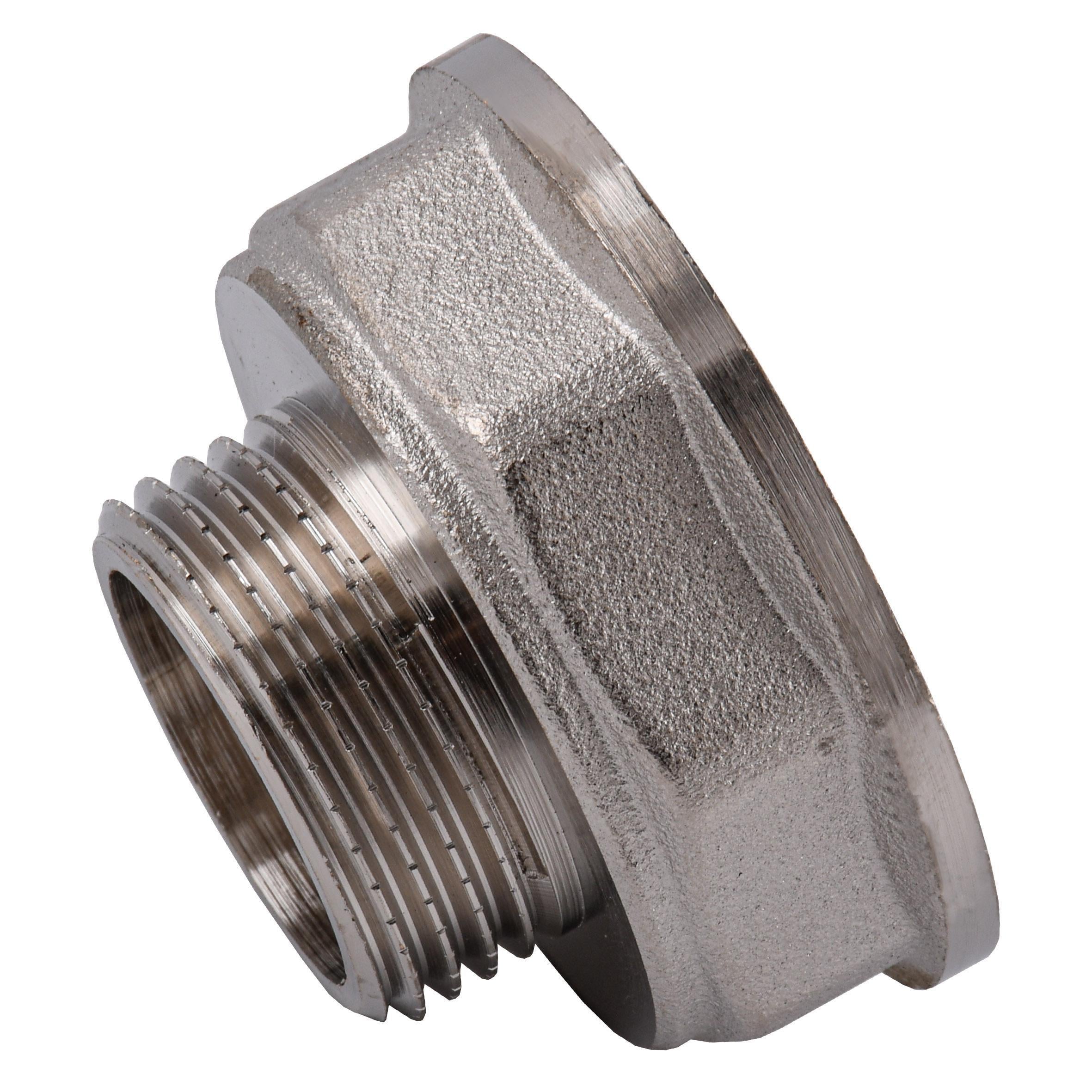 Переходник редукционный Optimum NK753O 1 1/2"x1"ВЗ никелированный восьмигранный (000030801)