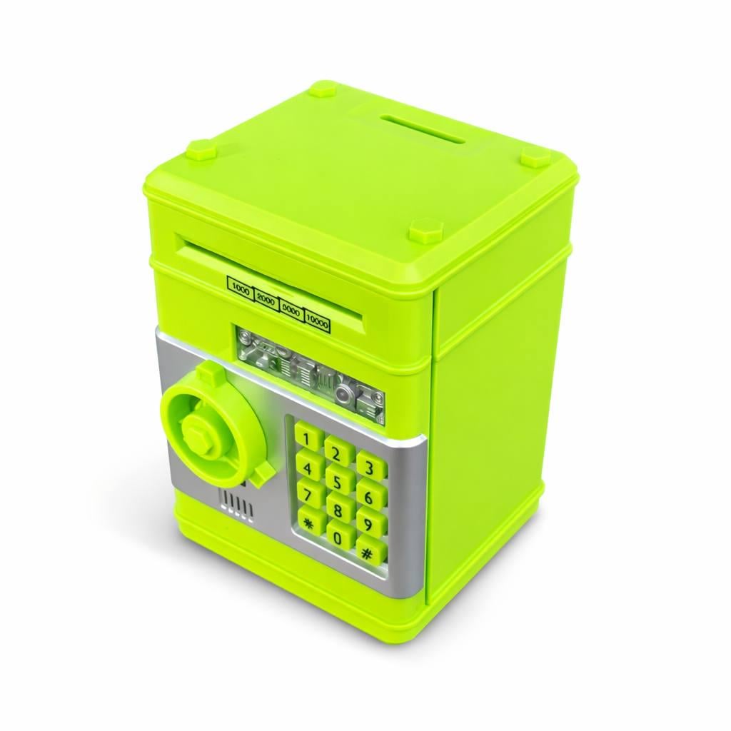 Электронная копилка-сейф Number Bank для детей с кодовым замком Зеленый (M1012)