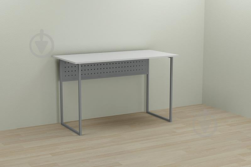 Компьютерный стол Ferrum-decor Майк 75x120x70 серый ДСП Белое 16мм