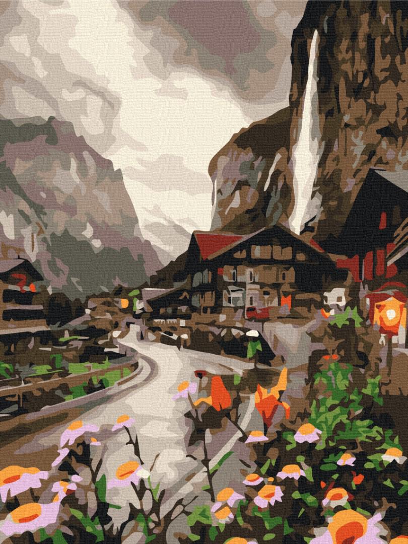 Картина по номерам Brushme Премиум Городок в Швейцарии 40x50 см (PBS36527)
