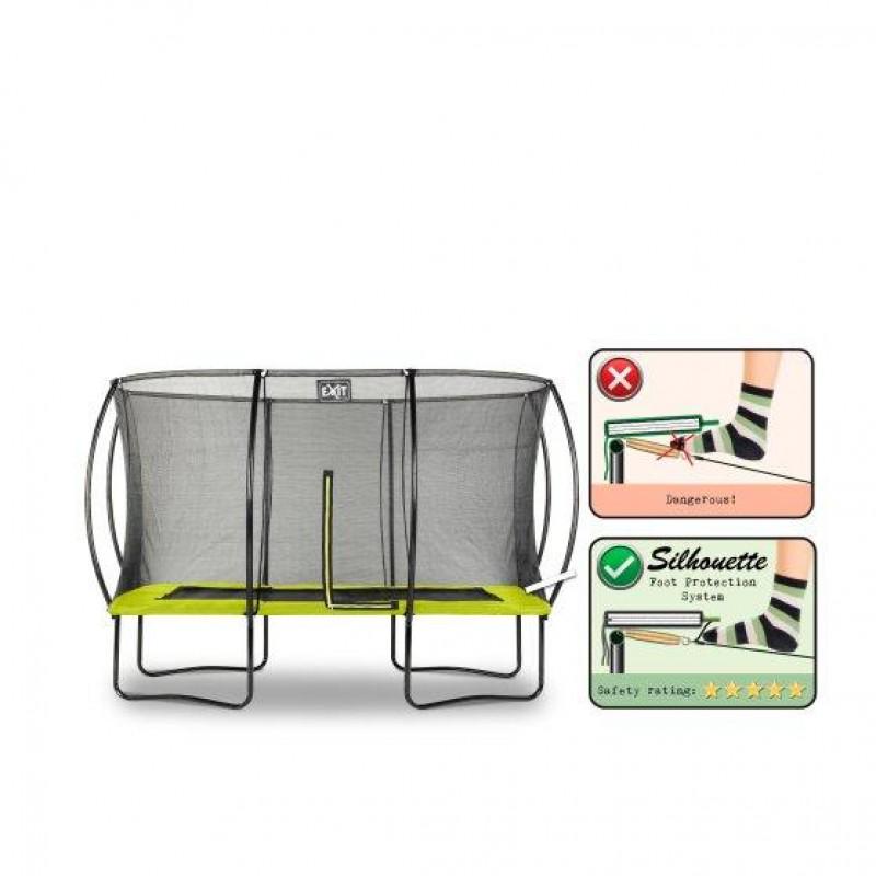 Батут Exit Toys Silhouette 244х366 см Зелений - фото 4 Батут Exit Toys Silhouette 244х366 см Зелений - фото 4